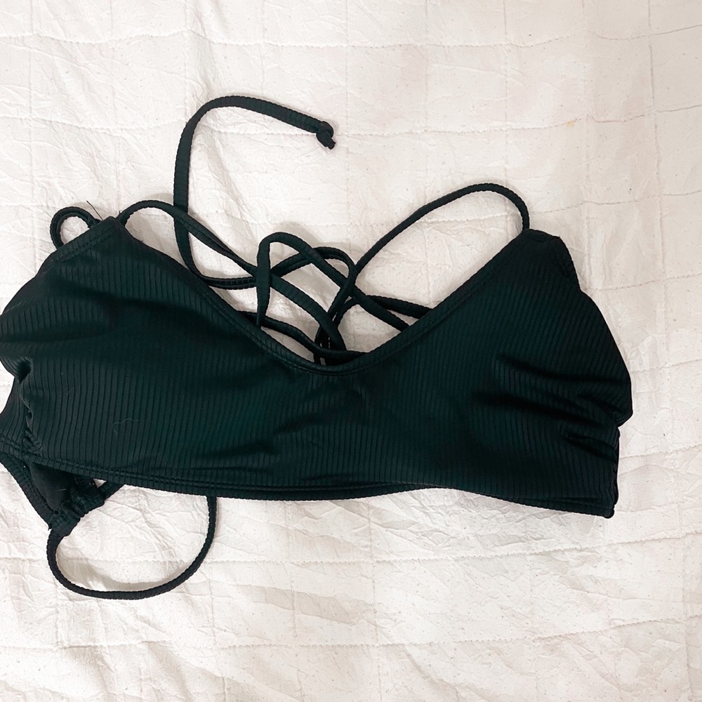 Beautiful! White Fox black bikini top size medium